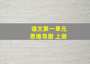 语文第一单元思维导图 上册